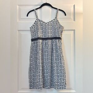 Brooks Brothers Navy Butterfly Cotton Dobby Dress, size 16